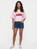Vale Tee | Stay Beautiful Slogan Pink